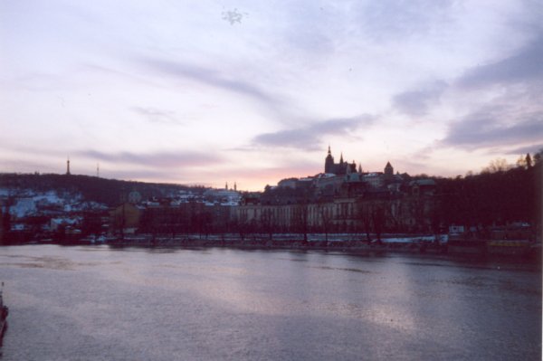 Prague wiev from the castle in the winter