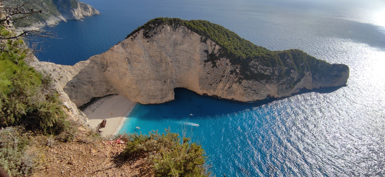Shipwreck bay in Zakinthos